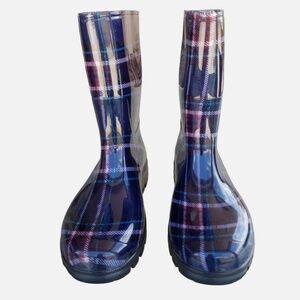 Asgard - Women's Plaid Waterproof Rubber Boots Mid Shaft Size 42